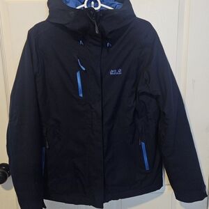 Jack Wolfskin Womens Troposphere Down Fiber Texapore O2+ Jacket Navy Blue SzL
